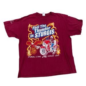 Vintage Sturgis Motorcycle Rally 2003 T-Shirt Delta XL Biker Tee